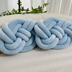 Plush button ball cushions set of 2, decorative knot design for sofa and bed