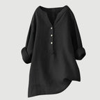 Women's linen blouse relaxed fit breathable everyday summer top