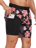 Men's beach shorts quick-dry lightweight summer swim trunks