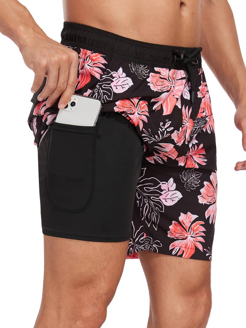 Men's beach shorts quick-dry lightweight summer swim trunks