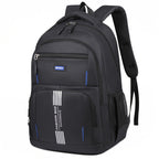 Men full grain leather backpack with buckle closure and adjustable straps