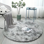 Round plush rug tie-dye soft non-slip, living room bedroom yoga mat