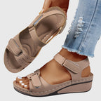 Women's orthopedic sandals with arch support and non-slip comfort sole