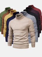 Men's turtleneck sweater slim fit cotton, autumn winter