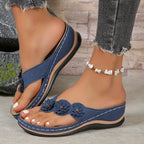 Women's orthopedic sandals with gel sole and wide heel, open toe design