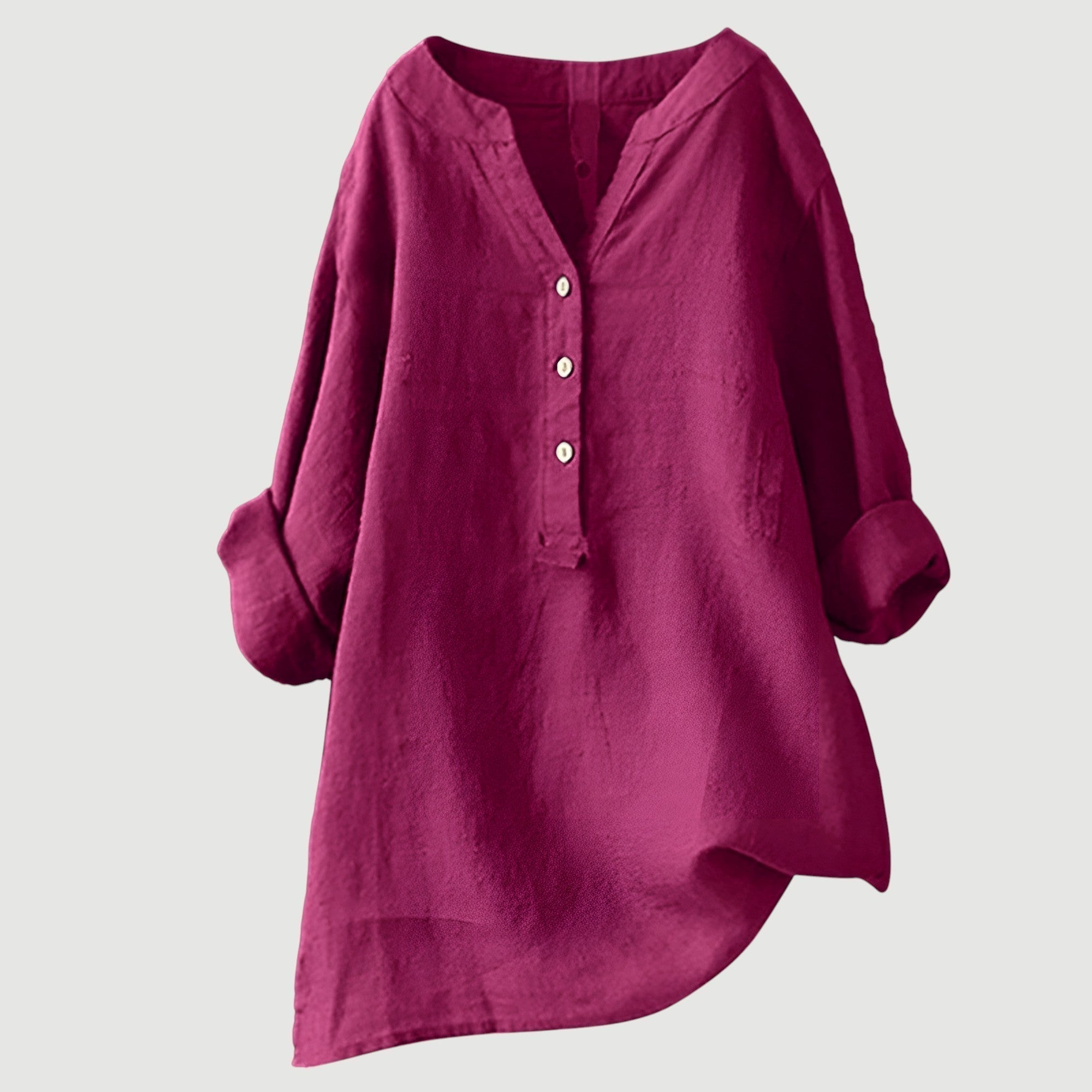 Women's linen blouse relaxed fit breathable everyday summer top