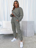 Women 2 piece lounge set relaxed fit casual matching home wear