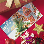 Diamond painting Christmas cards DIY kit with Santa and animal designs, 12pcs multicolor