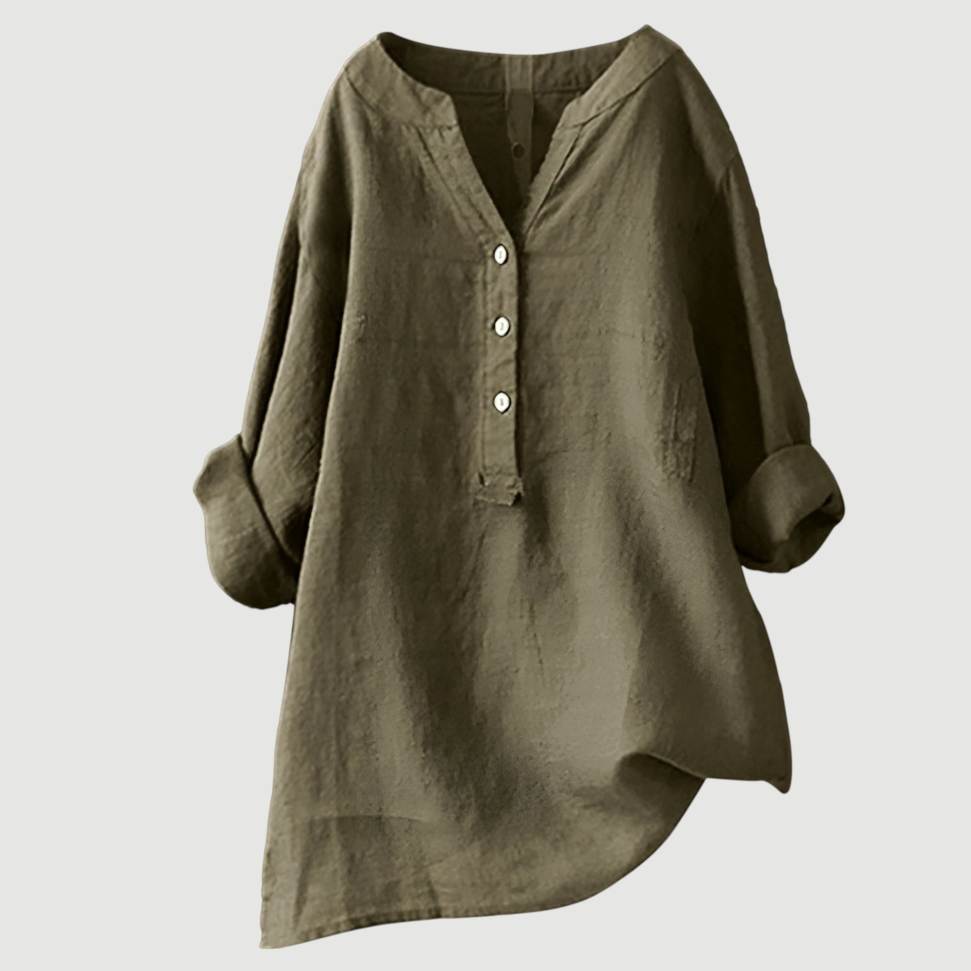 Women's linen blouse relaxed fit breathable everyday summer top