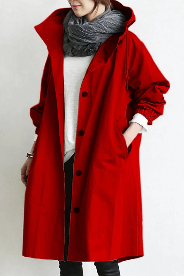 Women's lightweight waterproof rain cape, packable and stylish