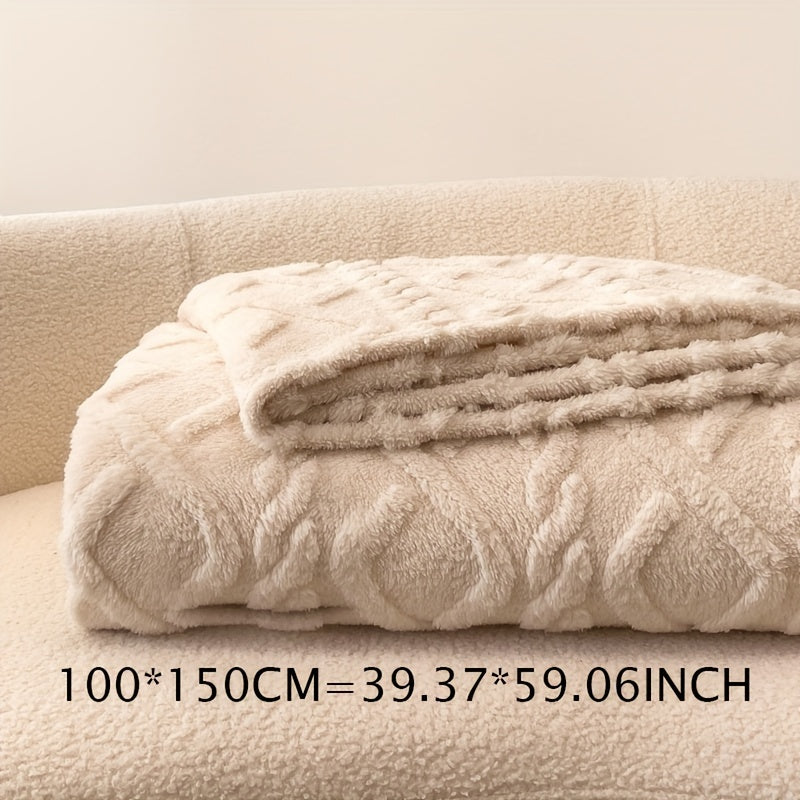 Taffeta blanket all-season lightweight beige polyester single layer soft bedspread