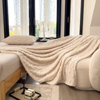 Taffeta blanket all-season lightweight beige polyester single layer soft bedspread