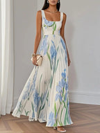 Floral boho dress women's flowy A-line summer dress in multiple colours