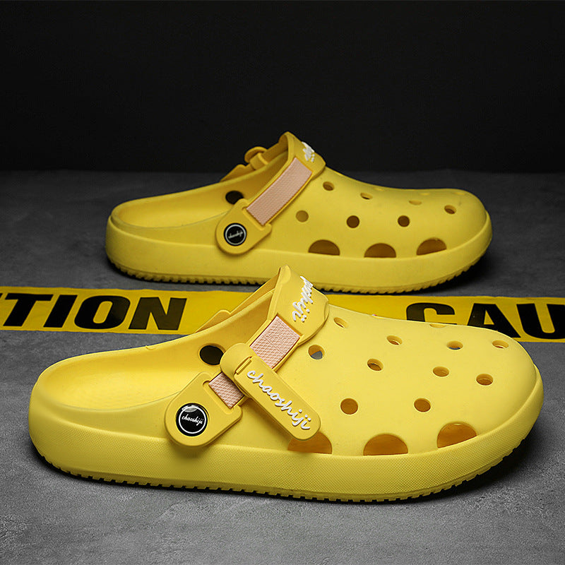 Breathable lightweight clogs with slip-resistant outsole and ergonomic footbed