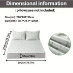 Bamboo mattress protector with cooling 3D air layer and breathable surface