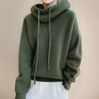 Women's knit sweater relaxed fit neutral tones, casual elegant knitwear