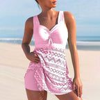 Women's tankini set supportive two-piece classic fit, S to 4XL
