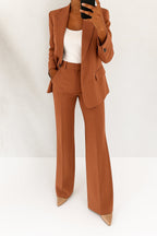 Women Oversized Blazer Set 2 Piece Wide Leg Trousers | Delphine