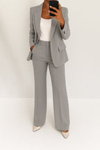Women Oversized Blazer Set 2 Piece Wide Leg Trousers | Delphine