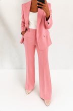 Women Oversized Blazer Set 2 Piece Wide Leg Trousers | Delphine