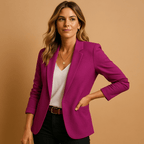 Women blazer regular fit long sleeve in multiple colours
