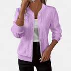Women cable knit cardigan slim fit in multiple colours