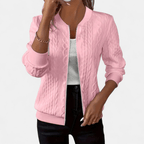 Women cable knit cardigan slim fit in multiple colours
