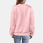 Women cable knit cardigan slim fit in multiple colours