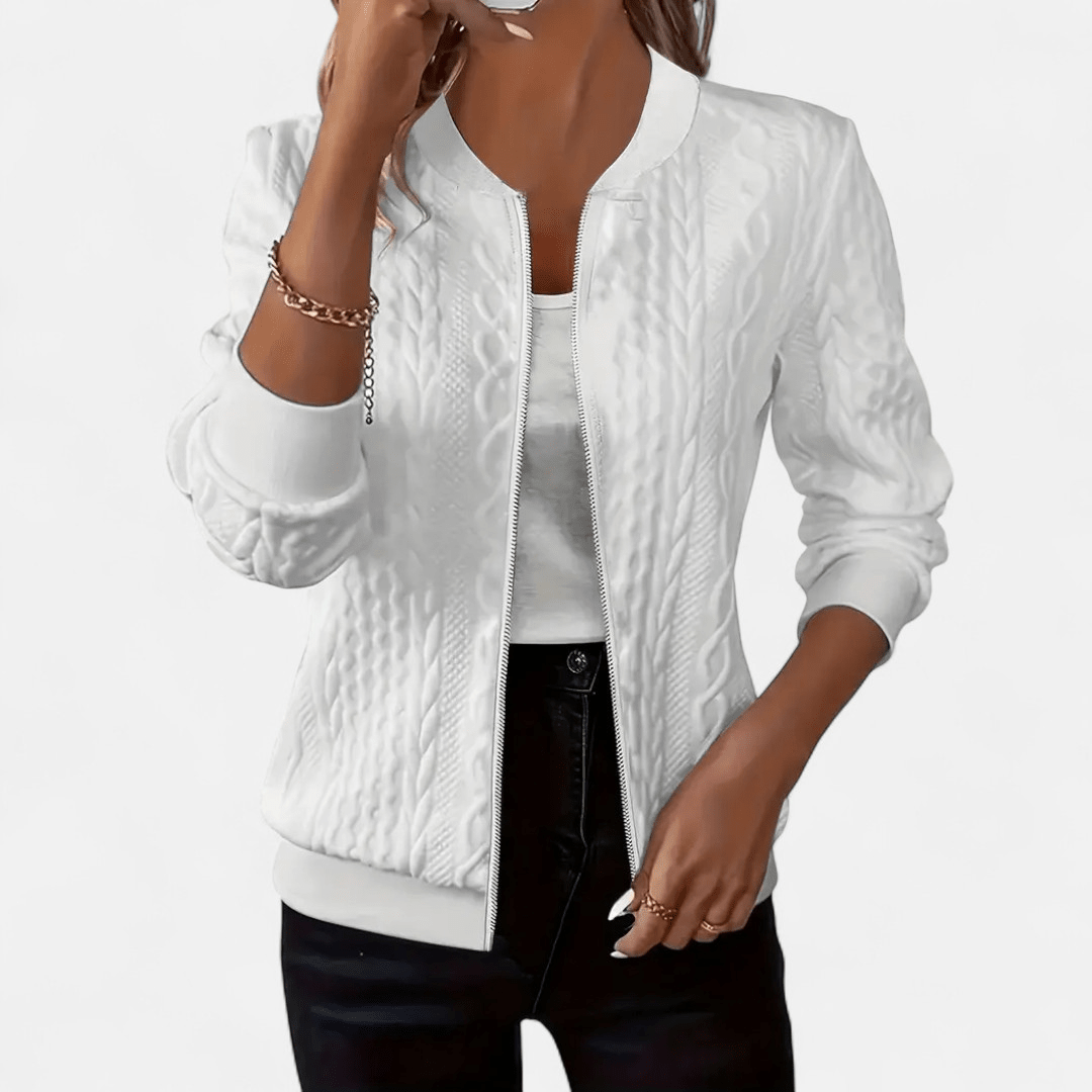 Women cable knit cardigan slim fit in multiple colours