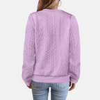 Women cable knit cardigan slim fit in multiple colours