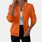 Women cable knit cardigan slim fit in multiple colours