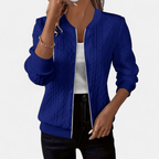 Women cable knit cardigan slim fit in multiple colours