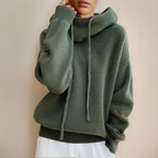 Women's knit sweater relaxed fit neutral tones, casual elegant knitwear