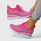 Women orthopedic sneakers with wide toe box and arch support