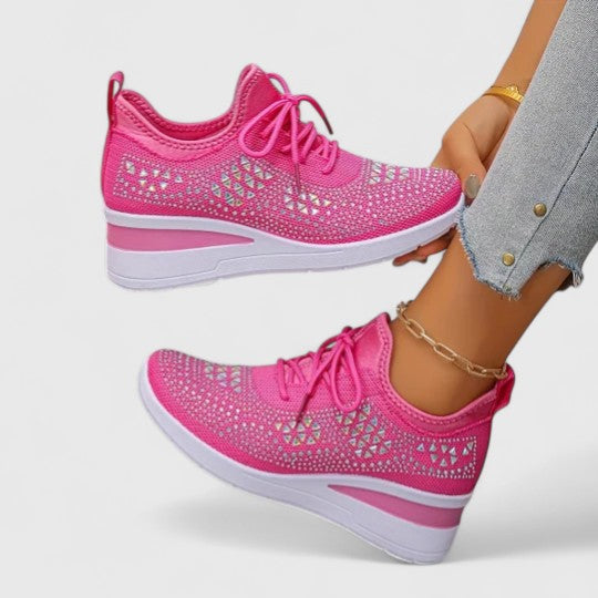 Women orthopedic sneakers with wide toe box and arch support