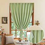 Blackout curtains self-adhesive hook and loop cordless for bedroom and living room