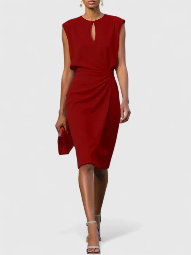 Women's elegant dress in multiple colors, flattering sleek cut for formal and casual occasions