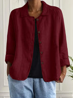 Women's light blouse loose fit, transitional weather layering top