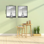 Black wall photo frames set of 2 for posters and artwork, vertical mounting
