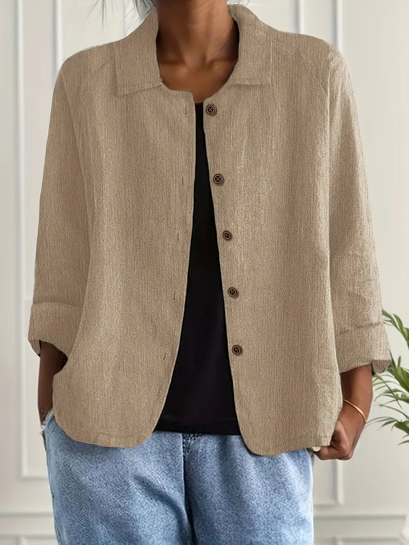 Women's light blouse loose fit, transitional weather layering top