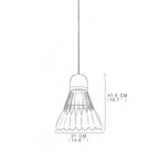 Industrial pendant lamp 1-light metal geometric ceiling fixture for kitchen