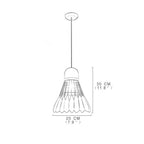Industrial pendant lamp 1-light metal geometric ceiling fixture for kitchen