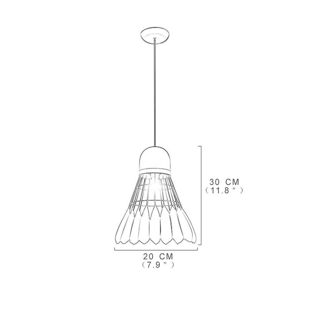 Industrial pendant lamp 1-light metal geometric ceiling fixture for kitchen