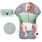 Baby changing mat with toy holder and side barriers, waterproof foldable, 0–24 months