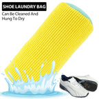 2 pack shoe washing bag for laundry machine with zipper and drying hook