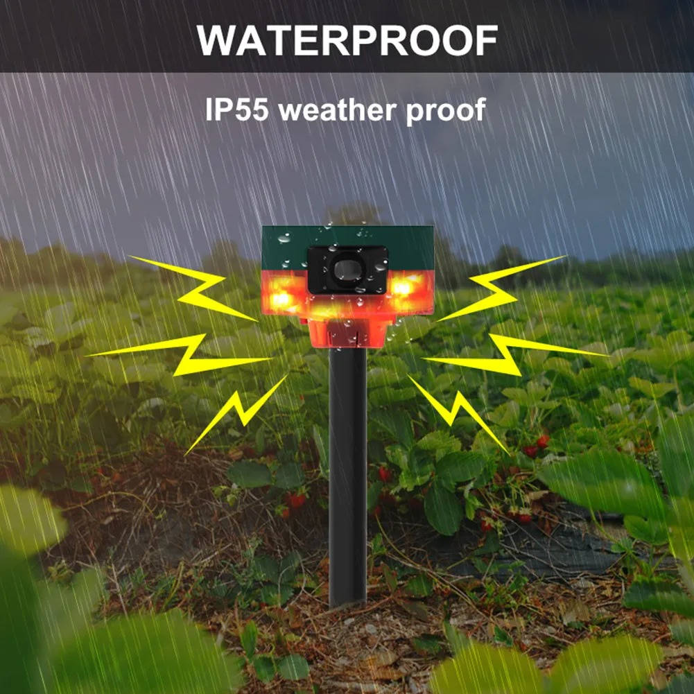Solar pest repeller 360 degree motion detection IP55 garden bird deer rabbit