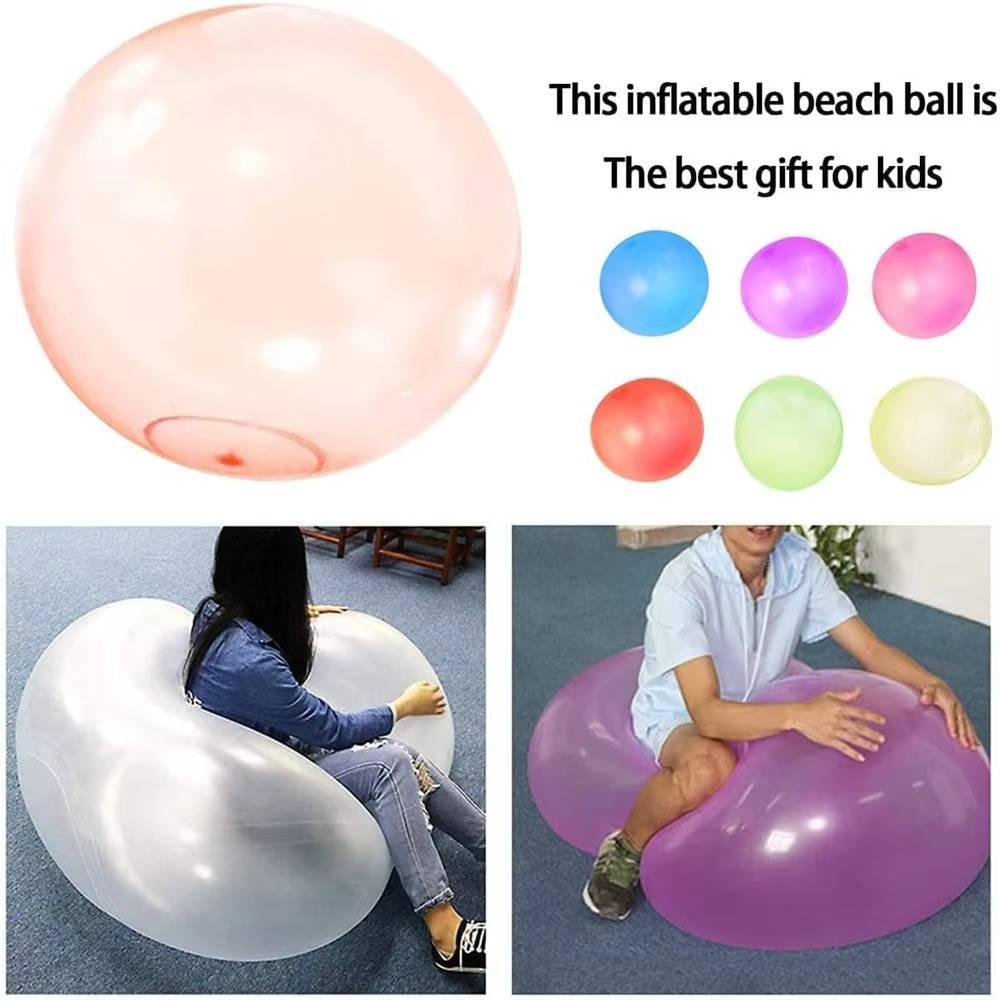Giant Jelly Balloon Ball 3-pack transparent, air and water fill, kids outdoor play