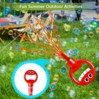 32-hole smiling face bubble wand kids outdoor toy, colorful bubbles