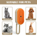 Pet Steam Grooming Brush 3-in-1 deshedding massage spray for cats and dogs