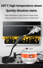 Steam cleaner 2800W high pressure for kitchen and car, chemical-free